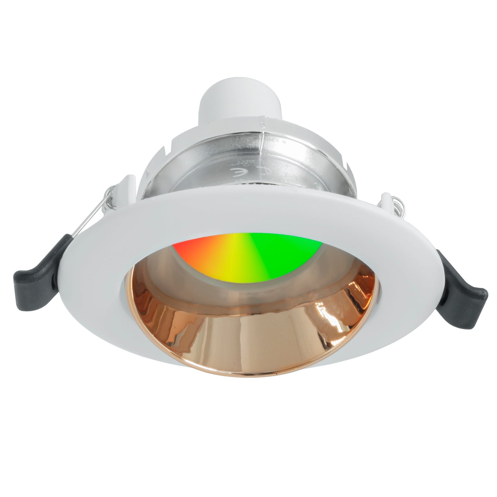 Spot encastré rond 75mm RGB colour play light LED GU10 GOLD LIGHT RGBW+ ...