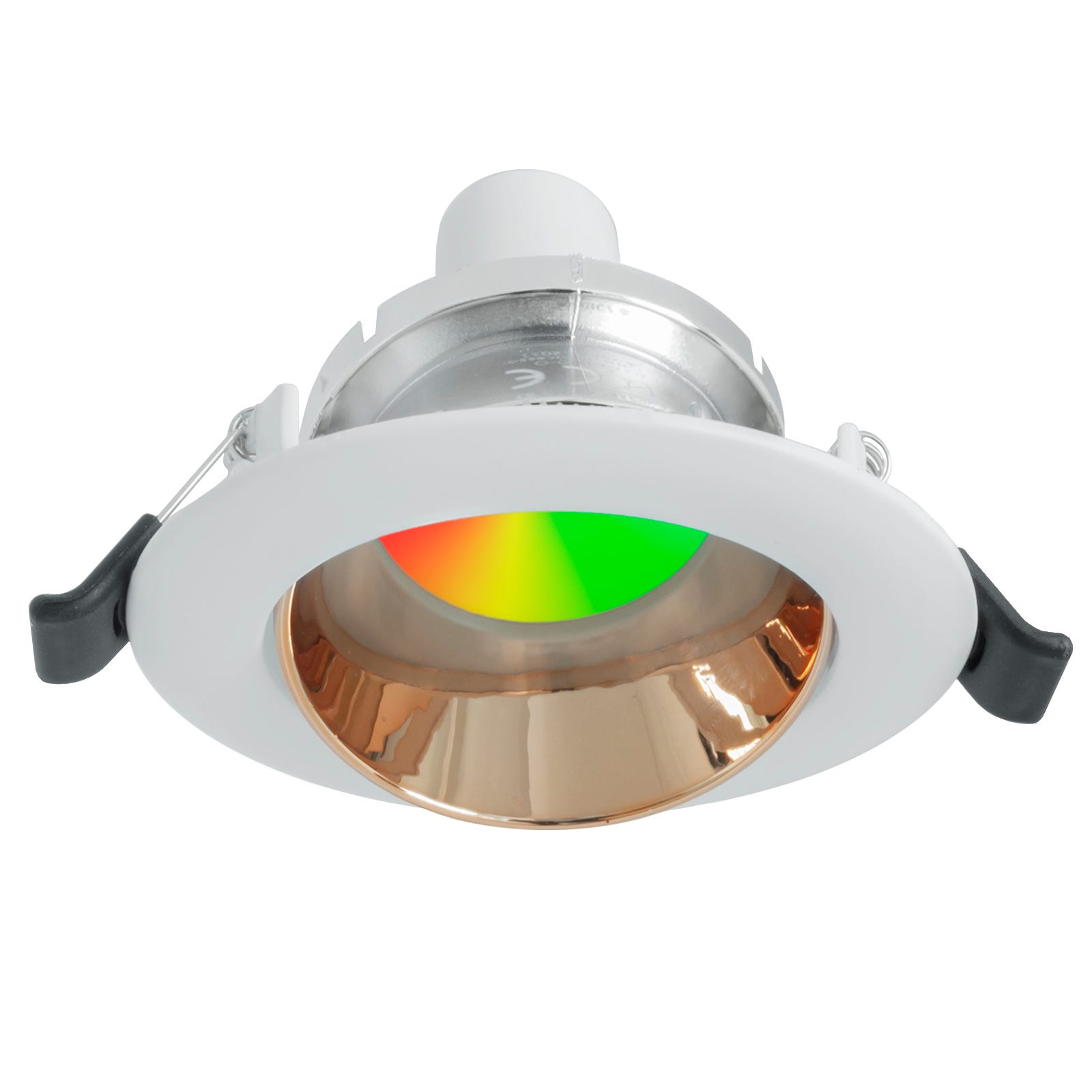 Spot encastré rond 75mm RGB colour play light LED GU10 GOLD LIGHT RGBW+ ...