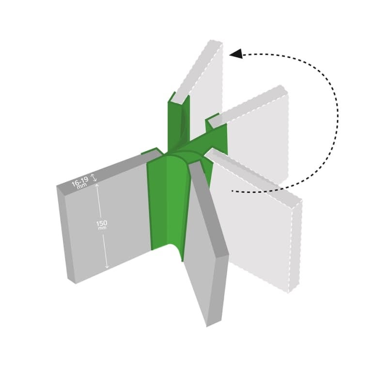 Angle universel lot de 4 Blanc - 4