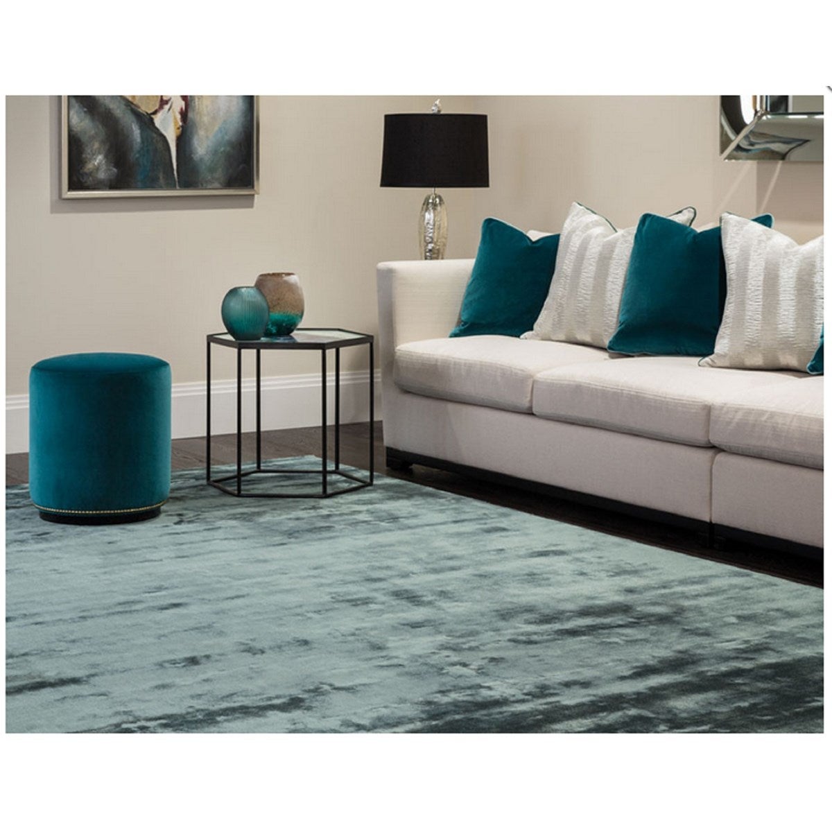 Tapis de salon fait main TITANE 120x170 cm - 2