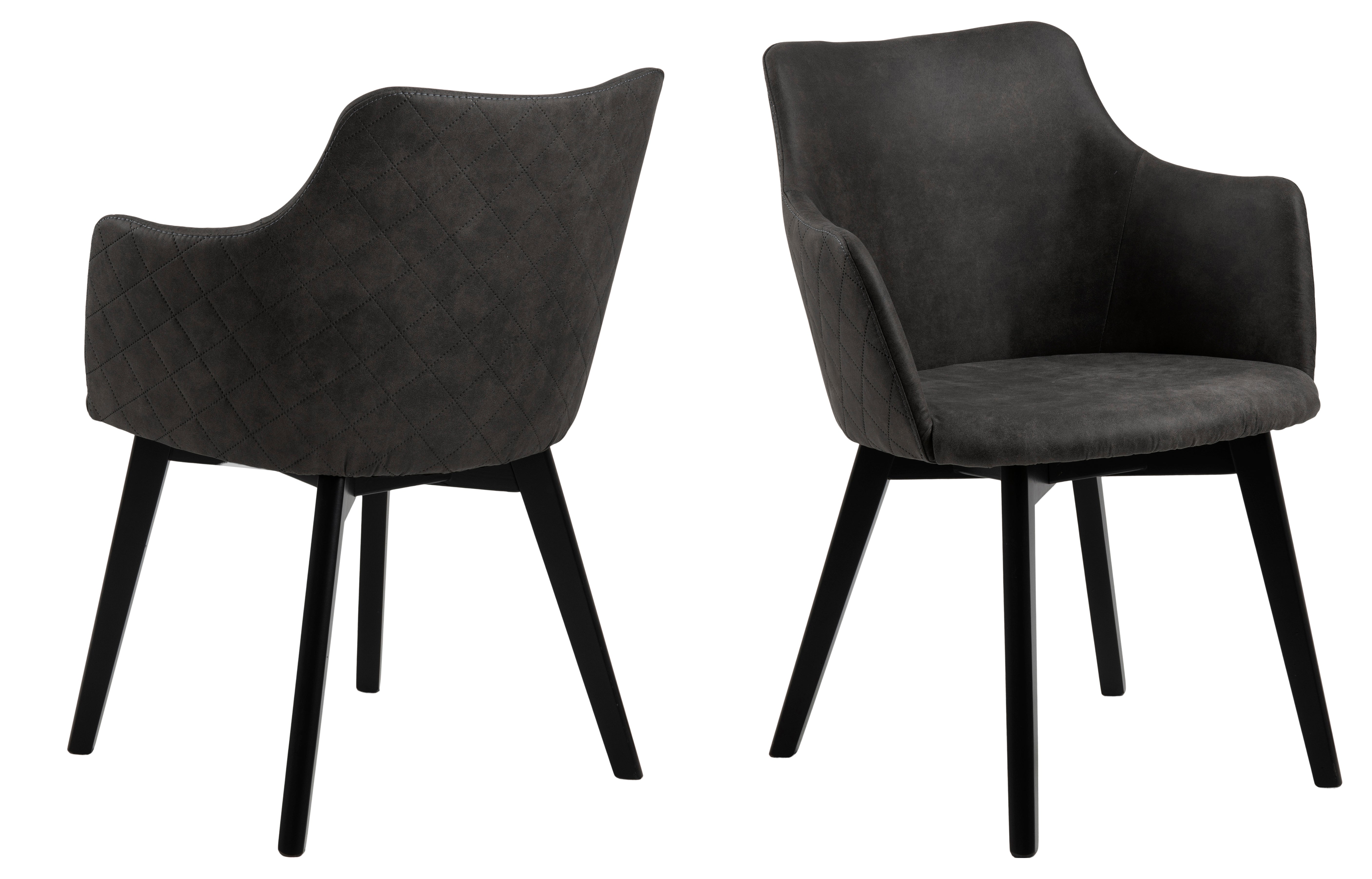 Bea Chaise de salle à manger avec accoudoirs, gris. | Leroy Merlin