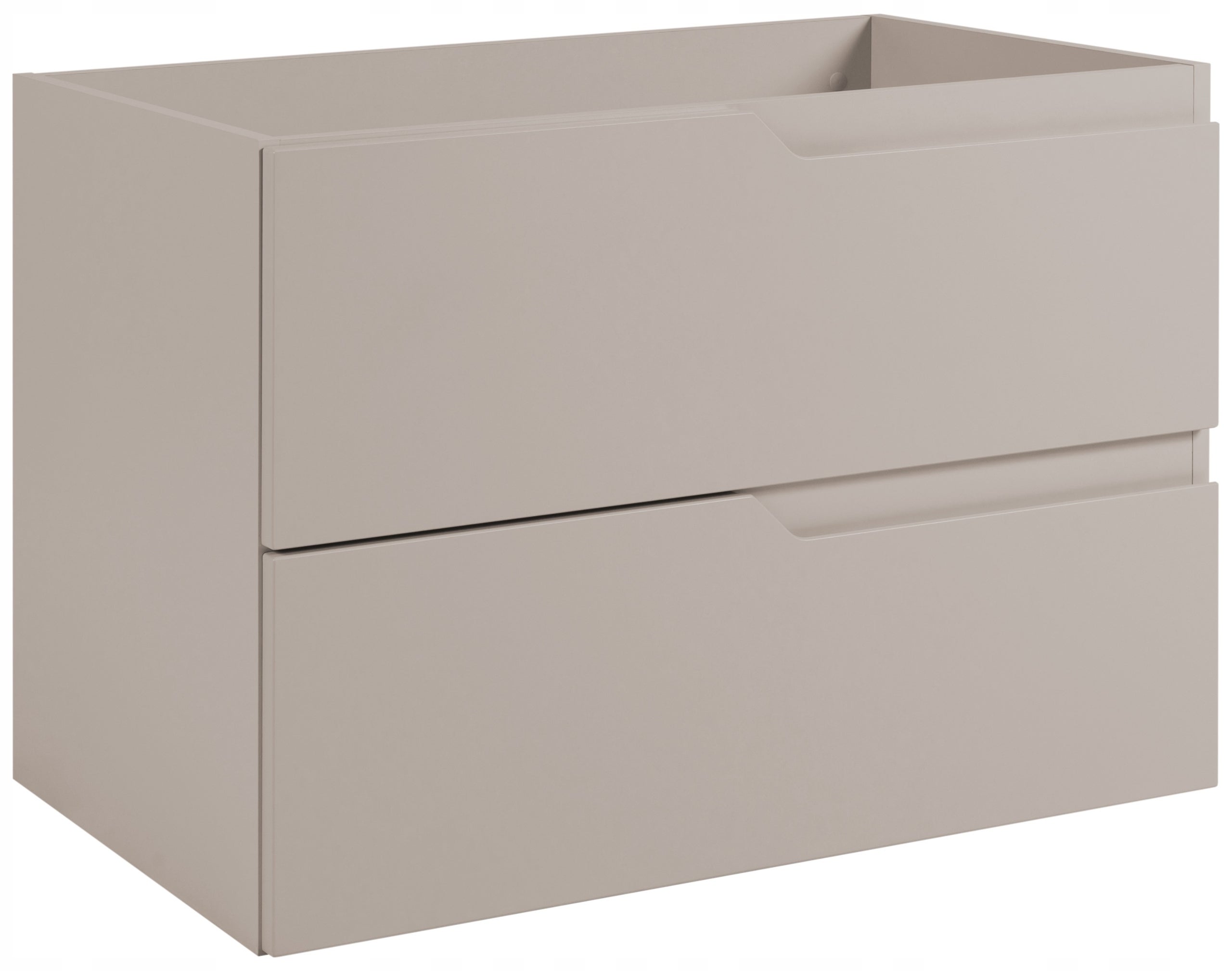 Szafka łazienkowa MODERN 80 cm kaszmirowa mat 2 szuflady frezowane uchwyty