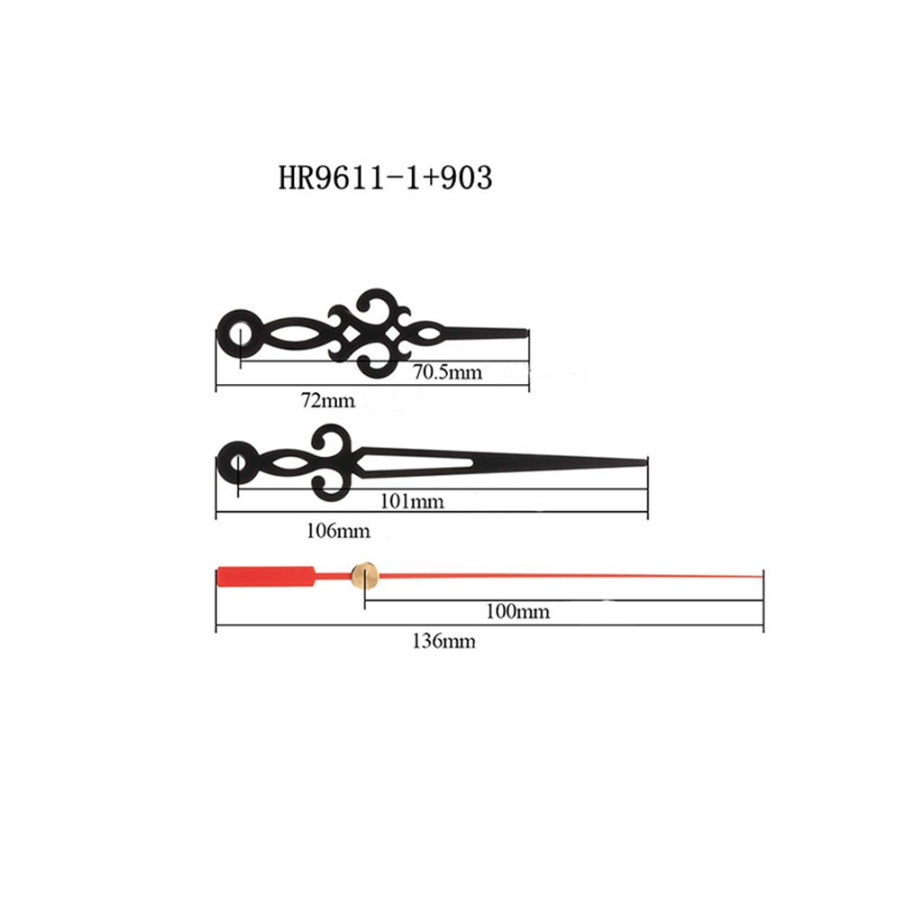 Meccanismo Per Orologio Da Parete Fai Da Te, Movimento Al Quarzo Con Lancette Rosse, Kit Di Ricambio Per Orologi Grandi (35-40 Cm)