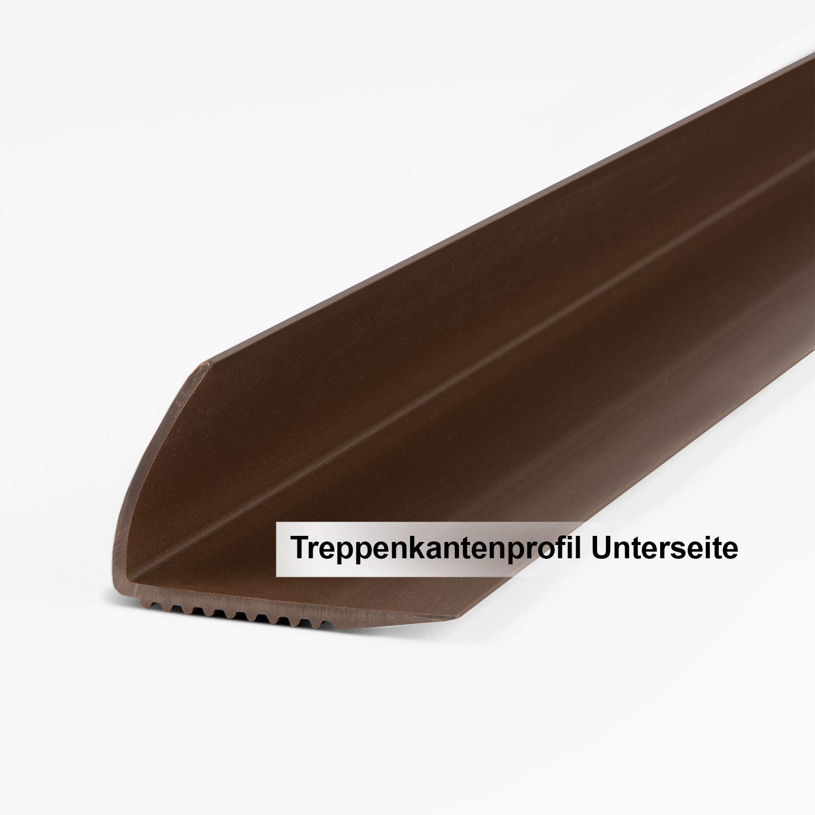 Profilé de marche d'escalier en PVC en forme de L - Protection élégante pour escaliers de toutes sortes 100 x 6,0 x 4,2 cm, Seattle Marron - 4