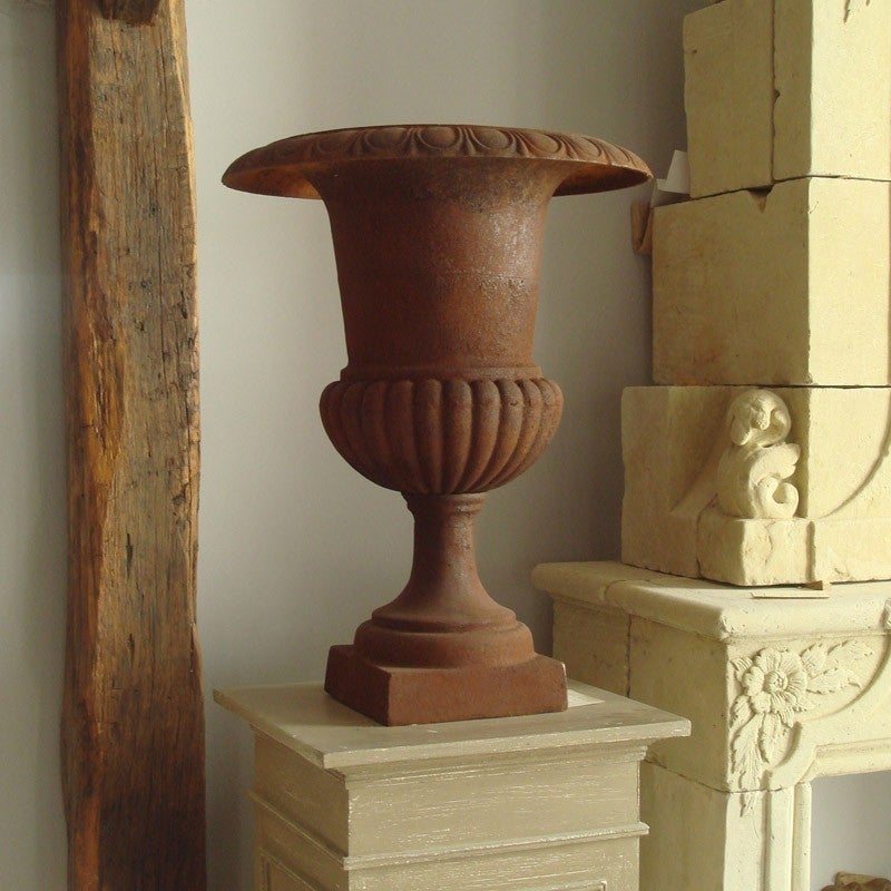 Vase Médicis fonte rouille 46x62cm - 3