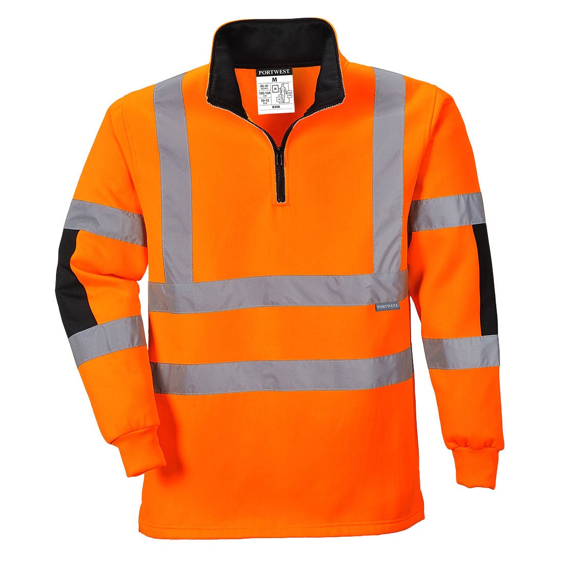 Sweat shirt Haute Visibilité Portwest Rugby Xenon Orange Fluo XL - 3