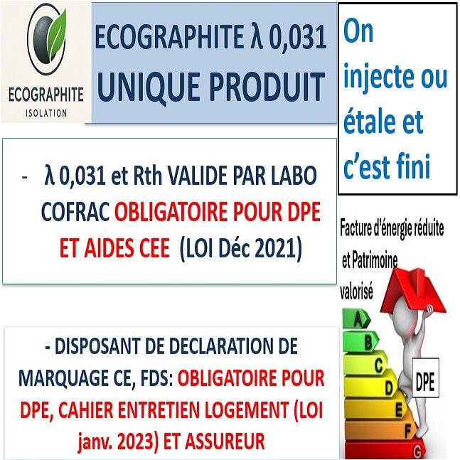 isolant vide sanitaire plancher bas λ 0.031 par labo COFRAC (10 m3) soit 100 m2 en 10 cm R=3 - 11
