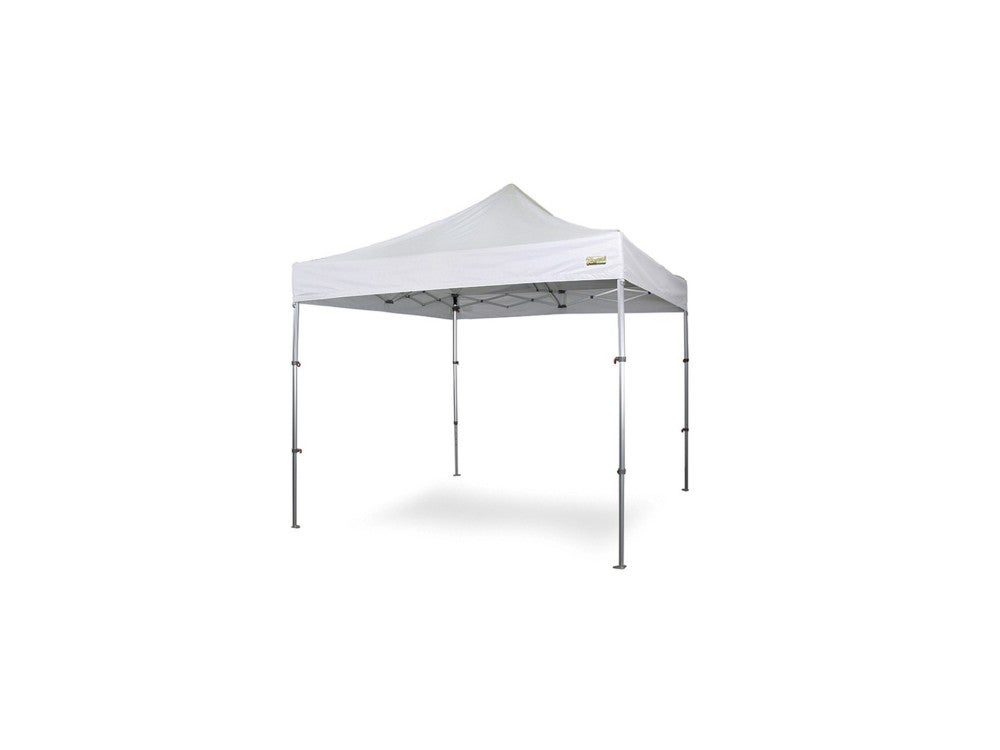 Gazebo Pieghevole 3x3 Metri Automatico - Tenda Fisarmonica Per Giardino, Spiaggia, Fiere, Bianco, Struttura In Alluminio, Senza Teli Laterali