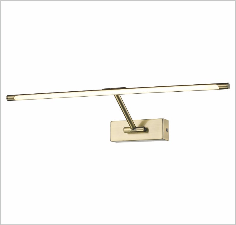 Kinkiet LED do oświetlania obrazów, luster, murali, 10W tradycyjne, ciepłe światło 3000K, postarzany brąz, przegubowy i regulowany. 59cm