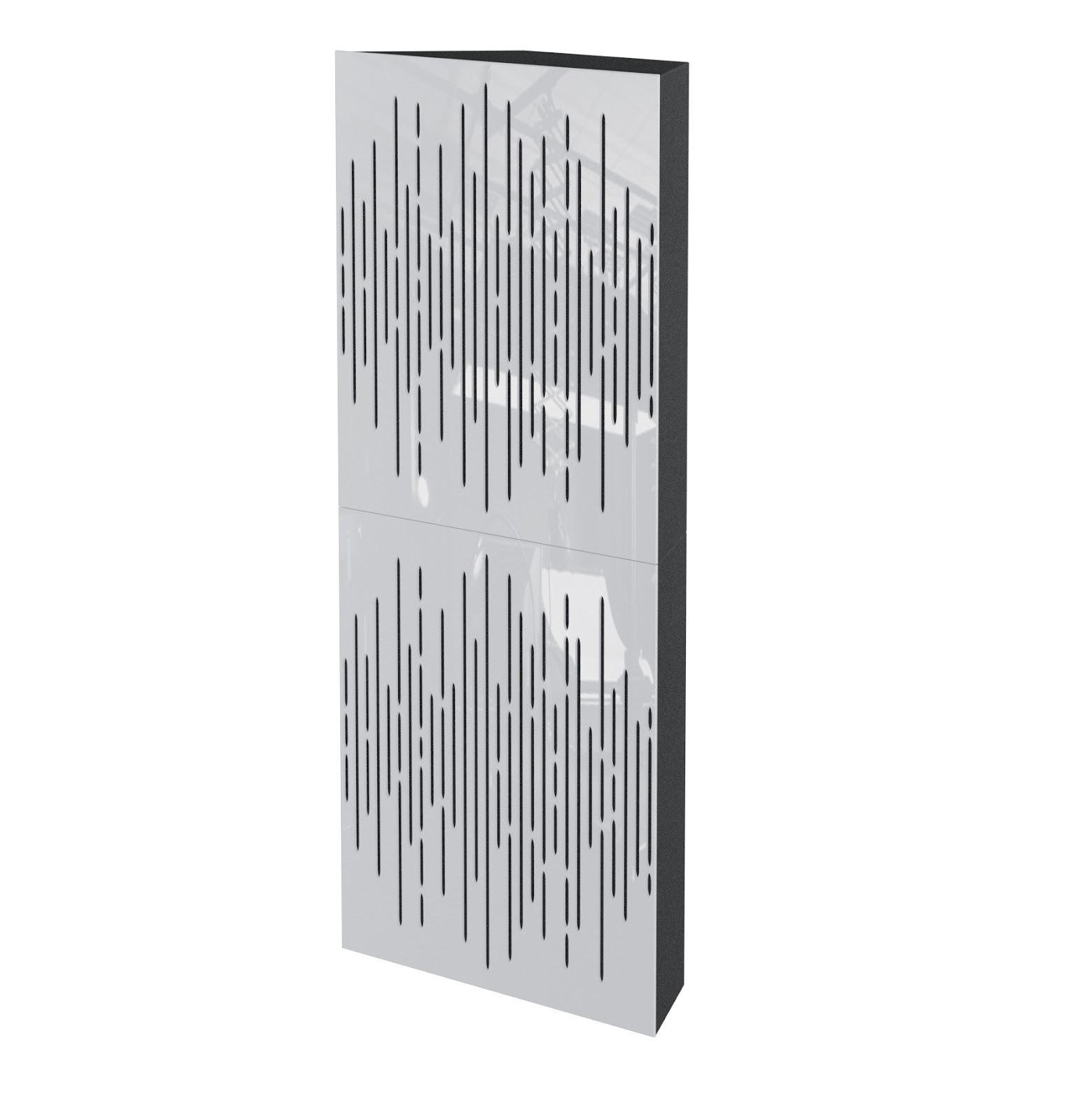 Lot de 2 Pièges à basses WAVE acoustiques insonorisants 50x50x10 cm -Plastique perforé et mousse acoustique -Blanc brilliant - 4