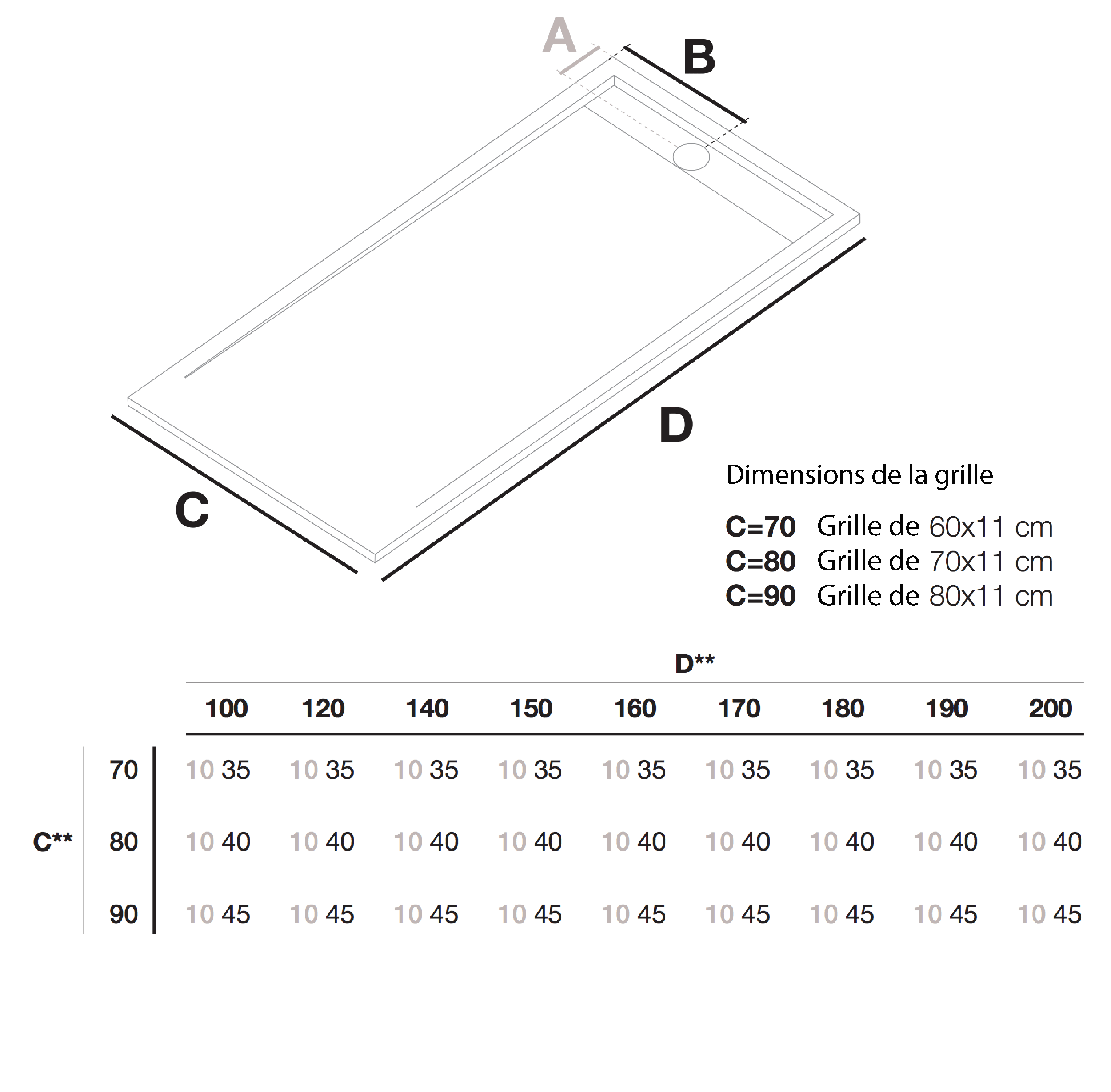 Piatto doccia 90 x 160cm ultrasottile ELITE in resina finitura ardesia bianco - 5