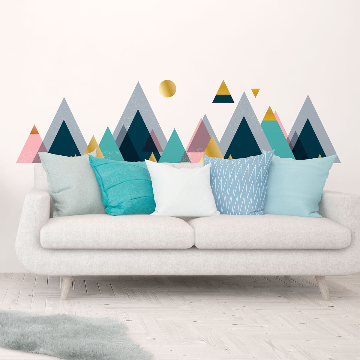 Adesivo montagna scandinavo tonga - Sticker adesivo - adesivi murali - 40x60cm - 6