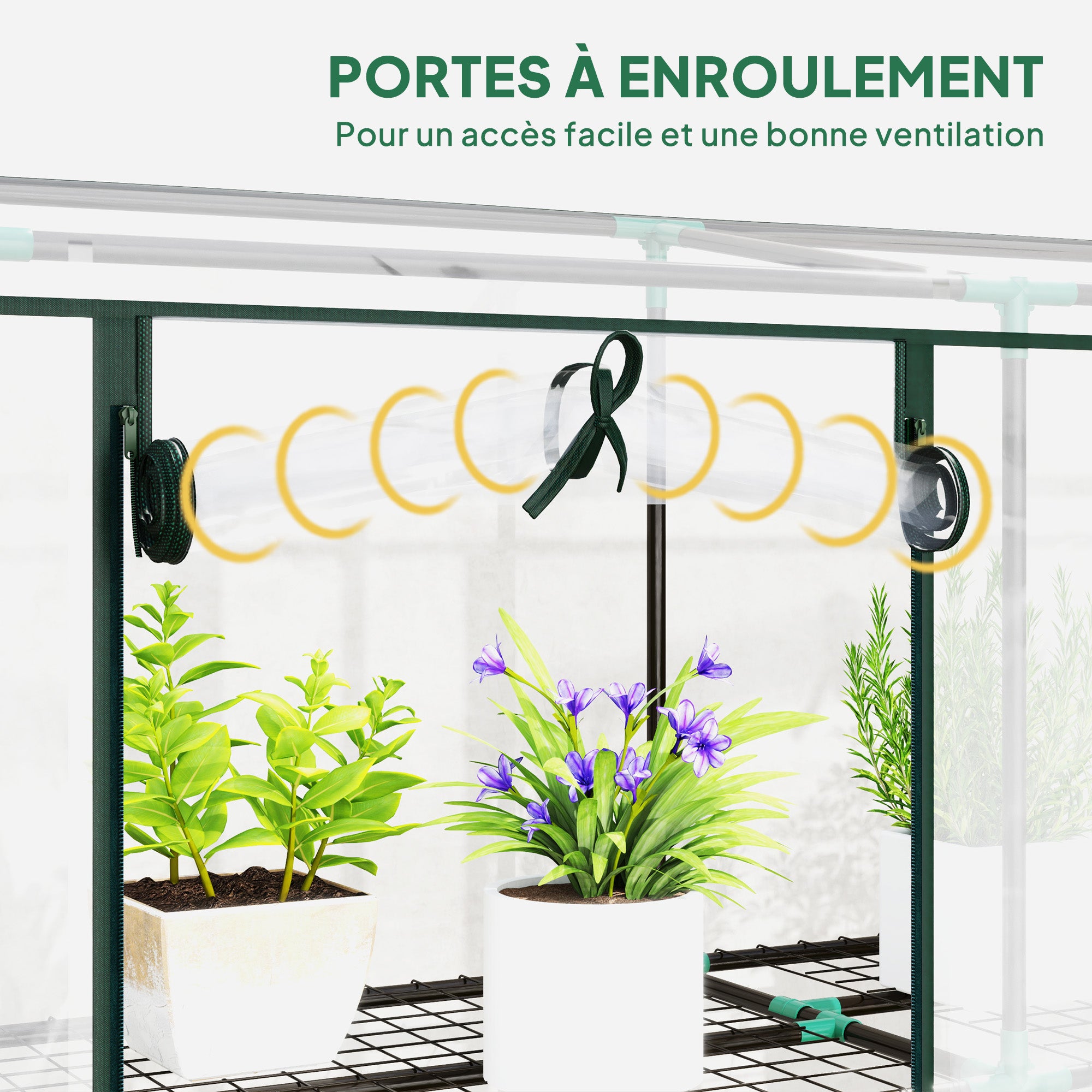 Serre de jardin acier PVC Outsunny 3 niveaux - 6