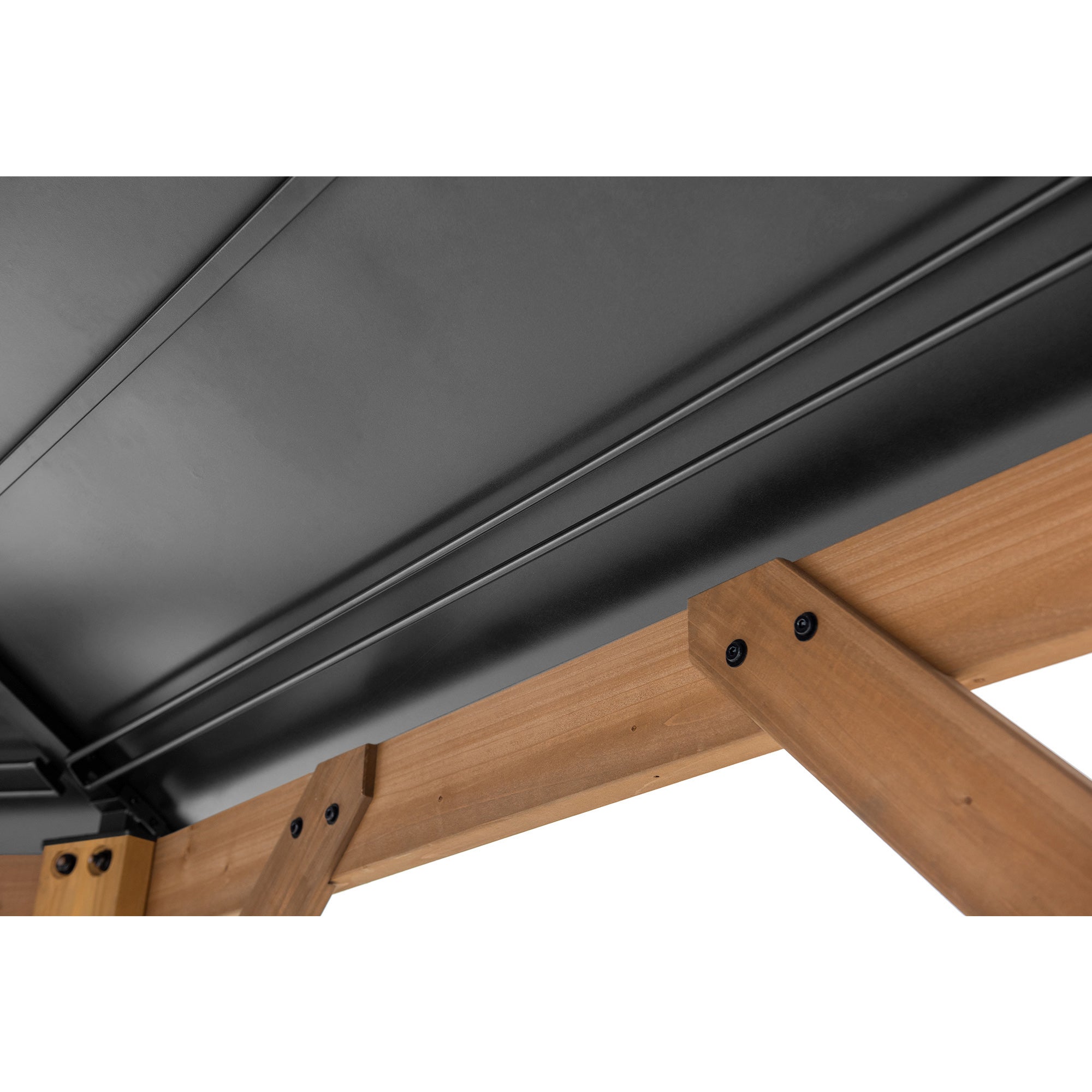 Tonnelle en bois de cèdre EGGI - 396cm x 396cm, anthracite - 8