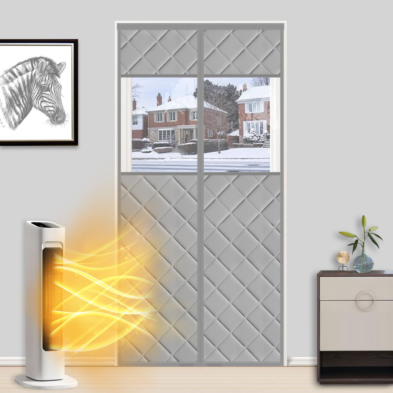 Rideau de porte isolant, rideau de porte magnétique isolant thermique ...