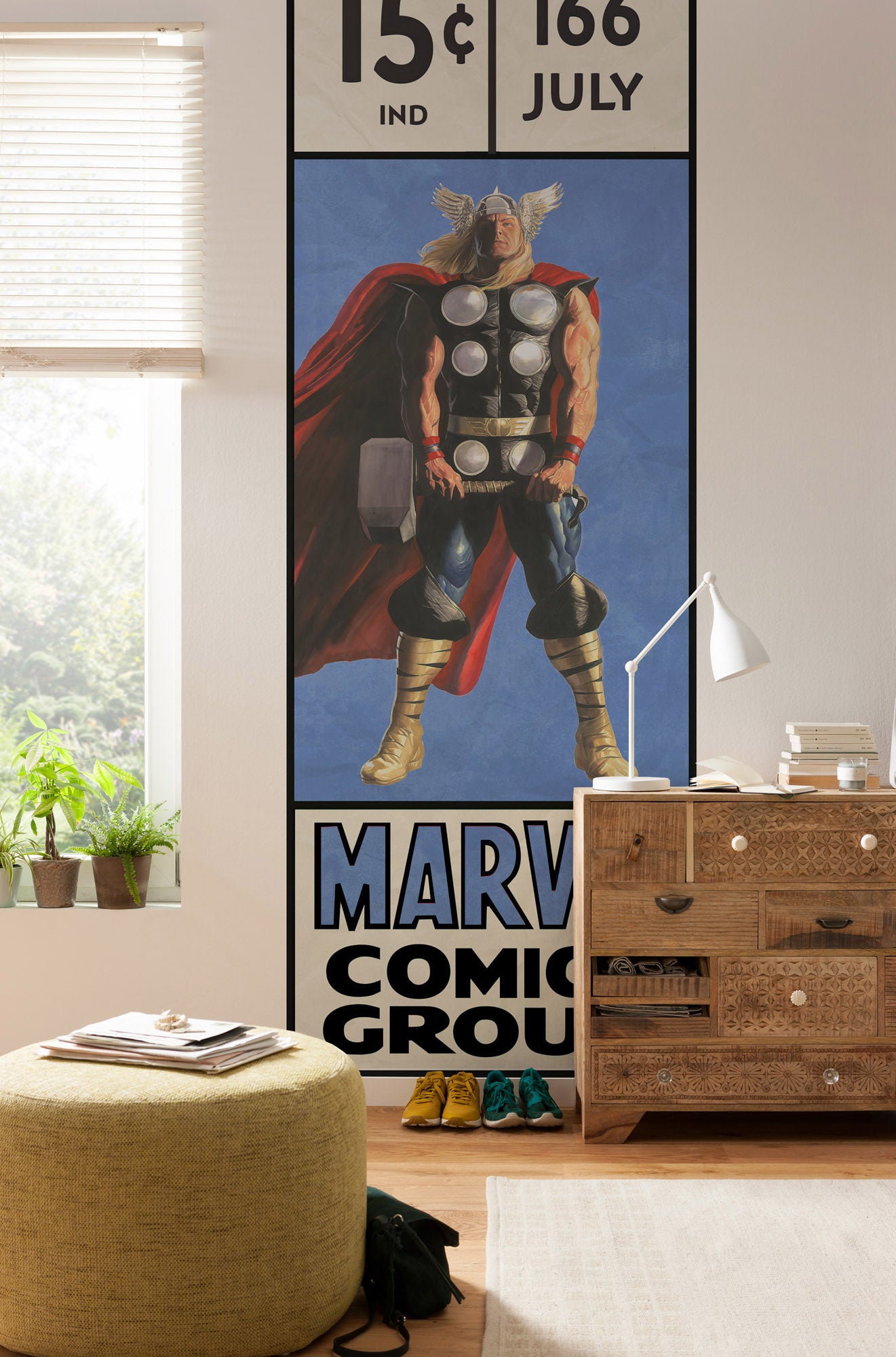 Fototapeta Thor niebieskimIczerwonym - 100 x 280 cm - SANDERS &amp; SANDERS