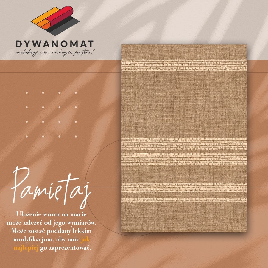 Tapis vinyle intérieur motif beige rayures fines, tapis en vinyl intérieur élégant moderne 100x150 – Tulup - 3