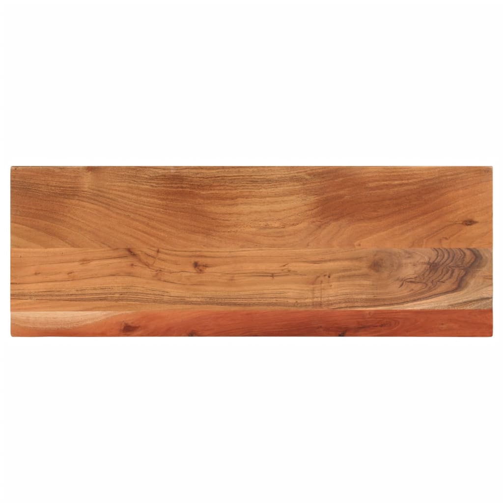 Piano Tavolo In Legno Massello Acacia - 140x50x2.5 Cm, Rettangolare, Superficie Naturale
