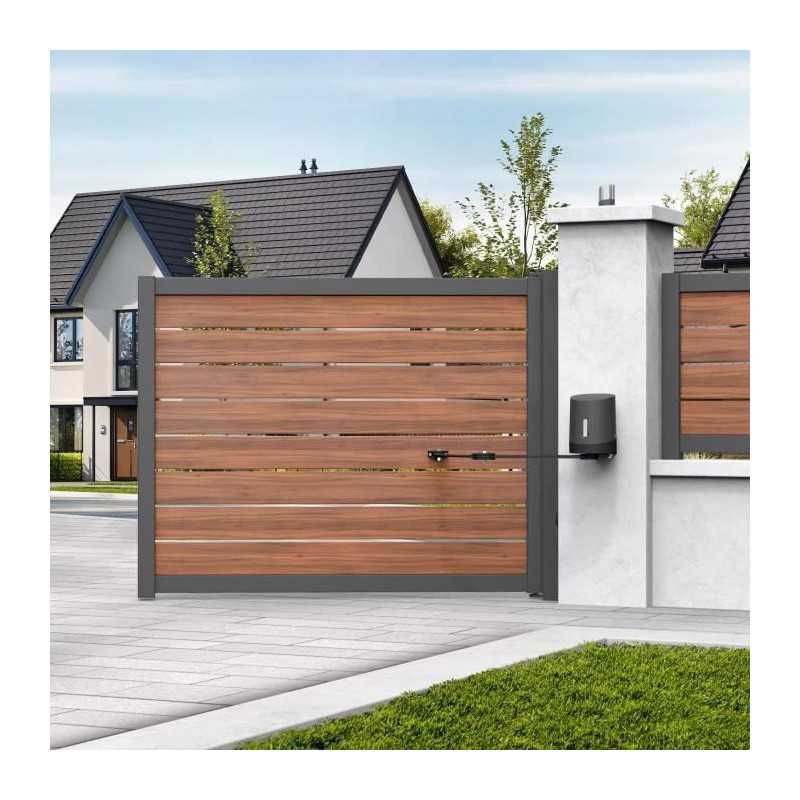 Kit motore a braccia articolate per cancelli a battente 24 V con apertura verso interno e esterno- 2,50mt/250Kg per Anta - 2