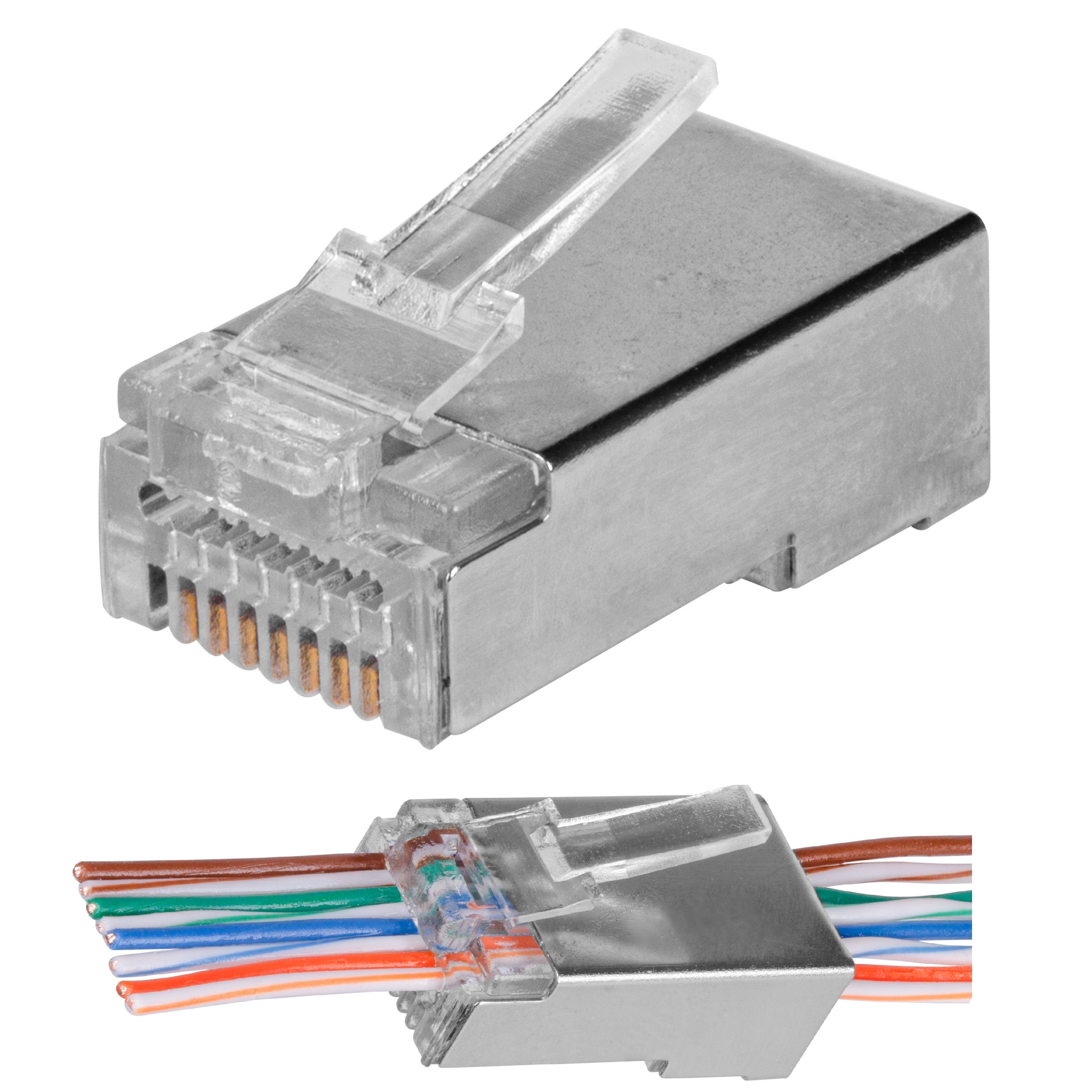 NEKU Wtyki Przelotowe RJ45 8P8C FTP kat.5e 100szt