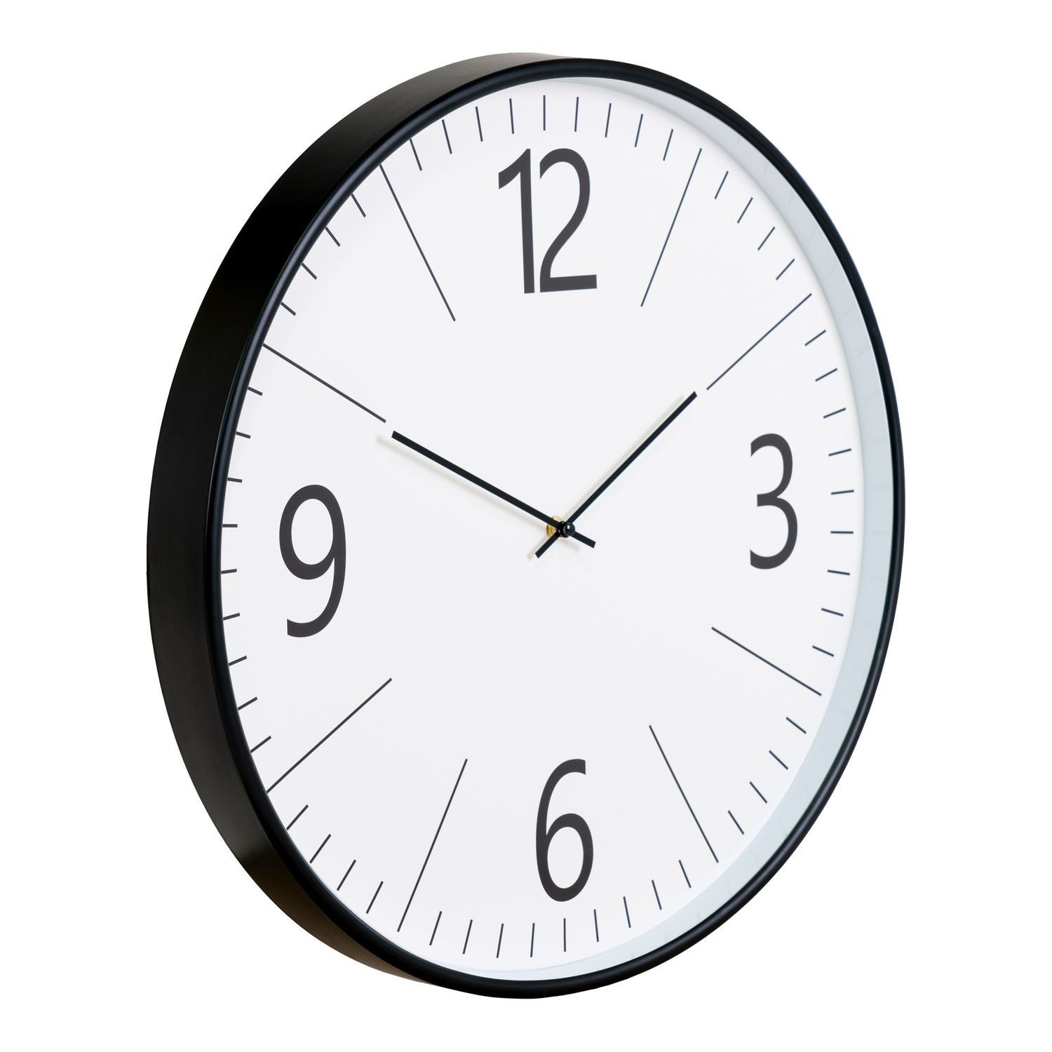 Biel zegar ścienny Ø51 cm czarny, biały.