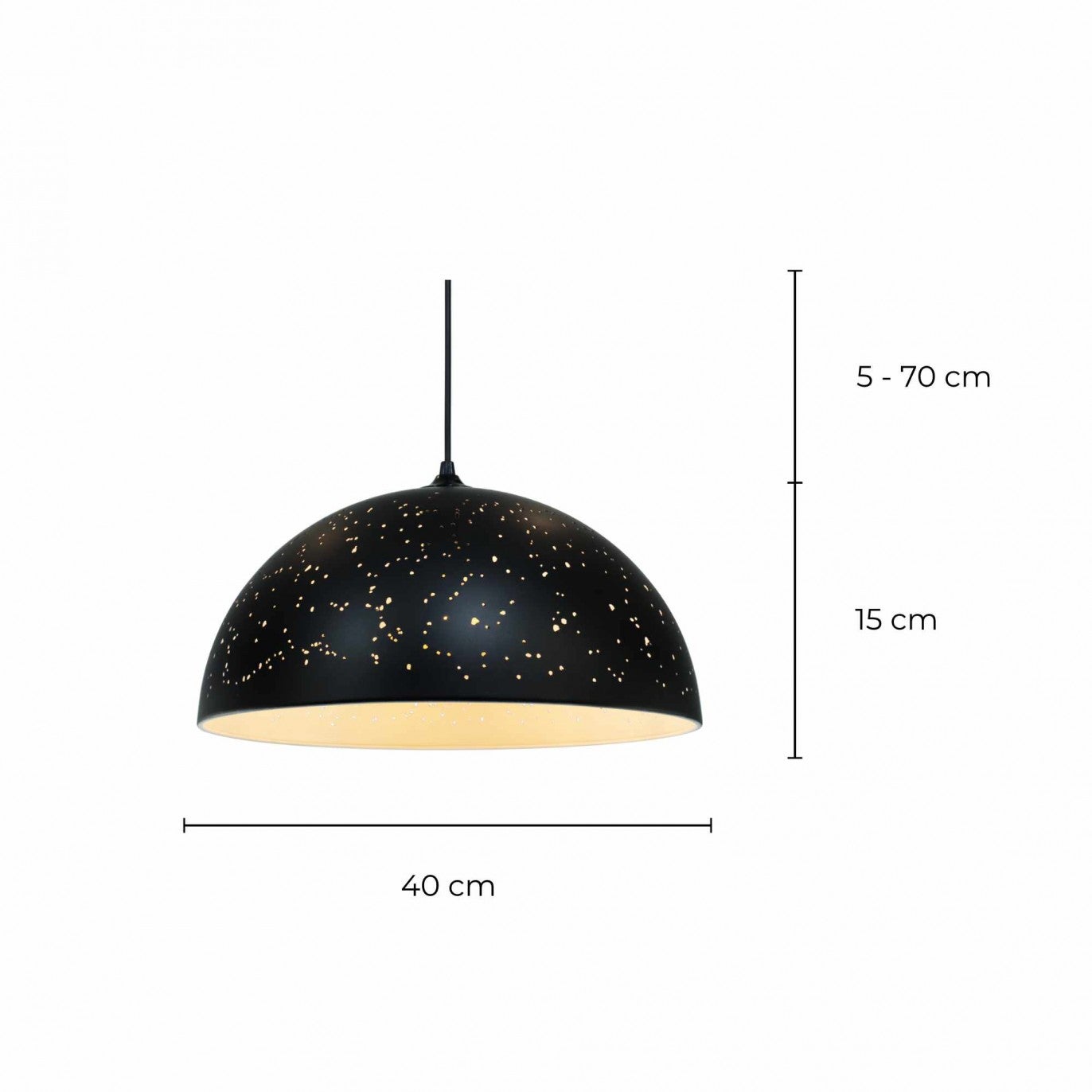 C-Création - Suspension en métal perforé - PITENE - Noir - 8