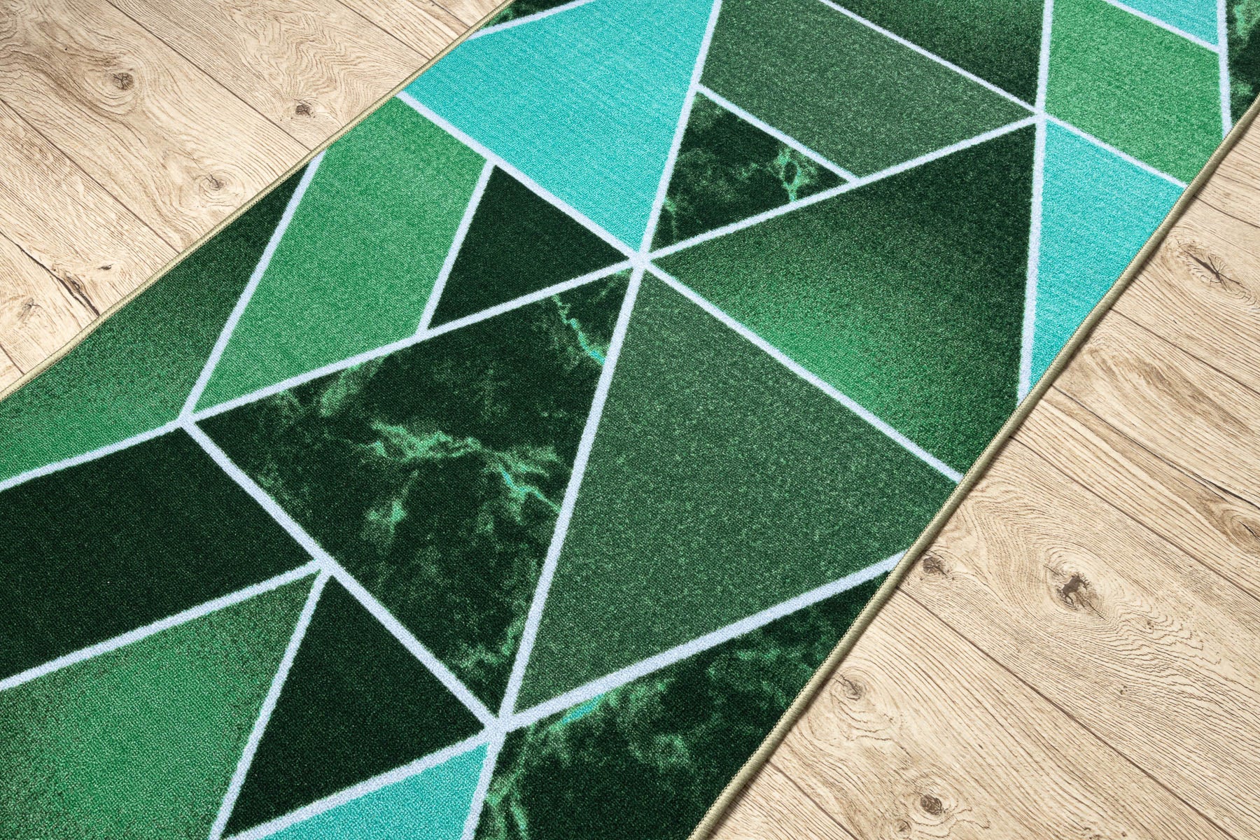 Passatoia antiscivolo TRÓJKĄTY triangoli, gomma verde 110cm 110x230 cm - 4