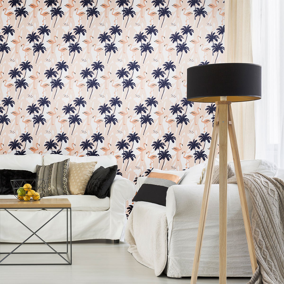 Vinilo tapiz tropical mongkol - adhesivo de pared - revestimiento sticker mural decorativo - 50x50cm