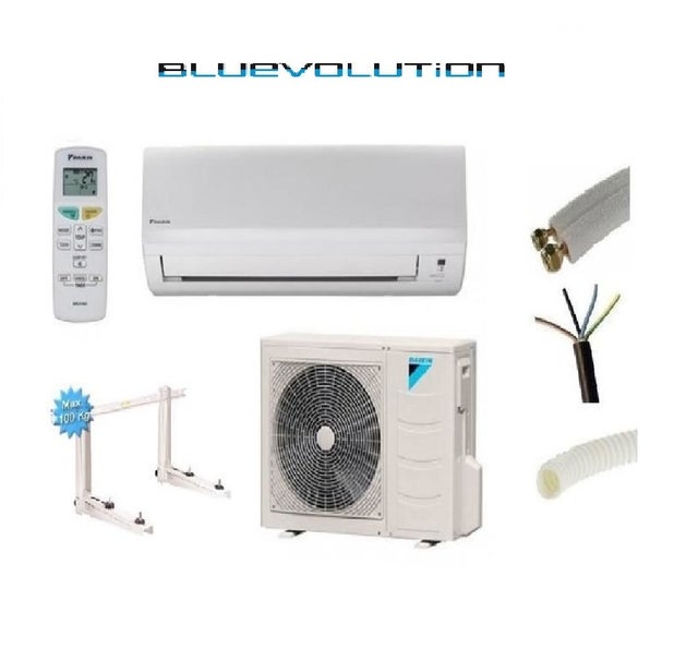 PRET A POSER CLIMATISATION DAIKIN 2500W REVERSIBLE F25F5V1B + KIT DE POSE 5 METRES + SUPPORT MURAL