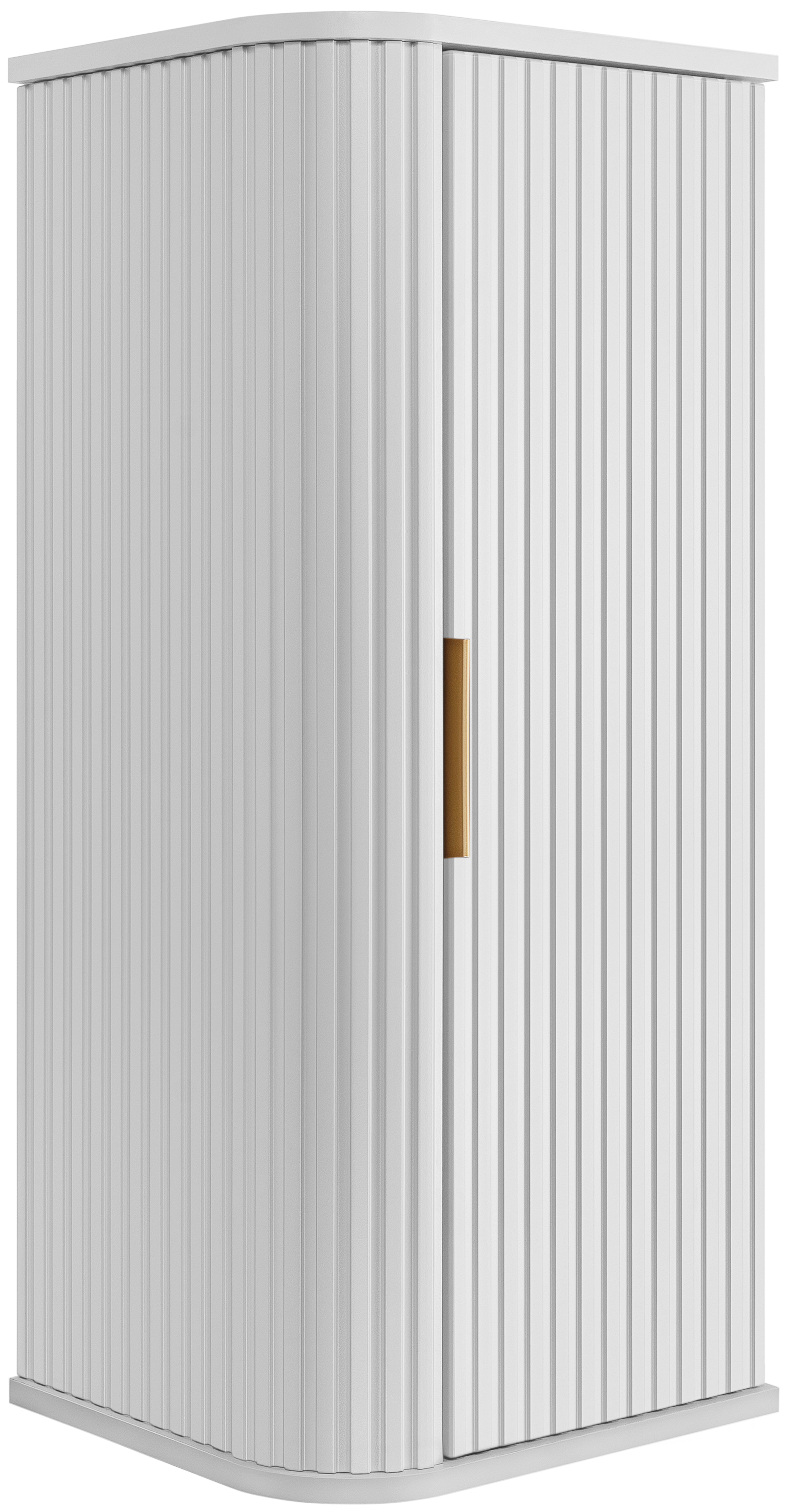 Słupek łazienowy GLAMOUR 35 x 79 cm biały wiszący ryflowany 2 kolory uchwytów