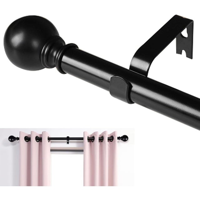 Kit Tringle à rideaux extensible Tulsi chromé mat Kit Tringle à rideaux extensible Tulsi chromé mat