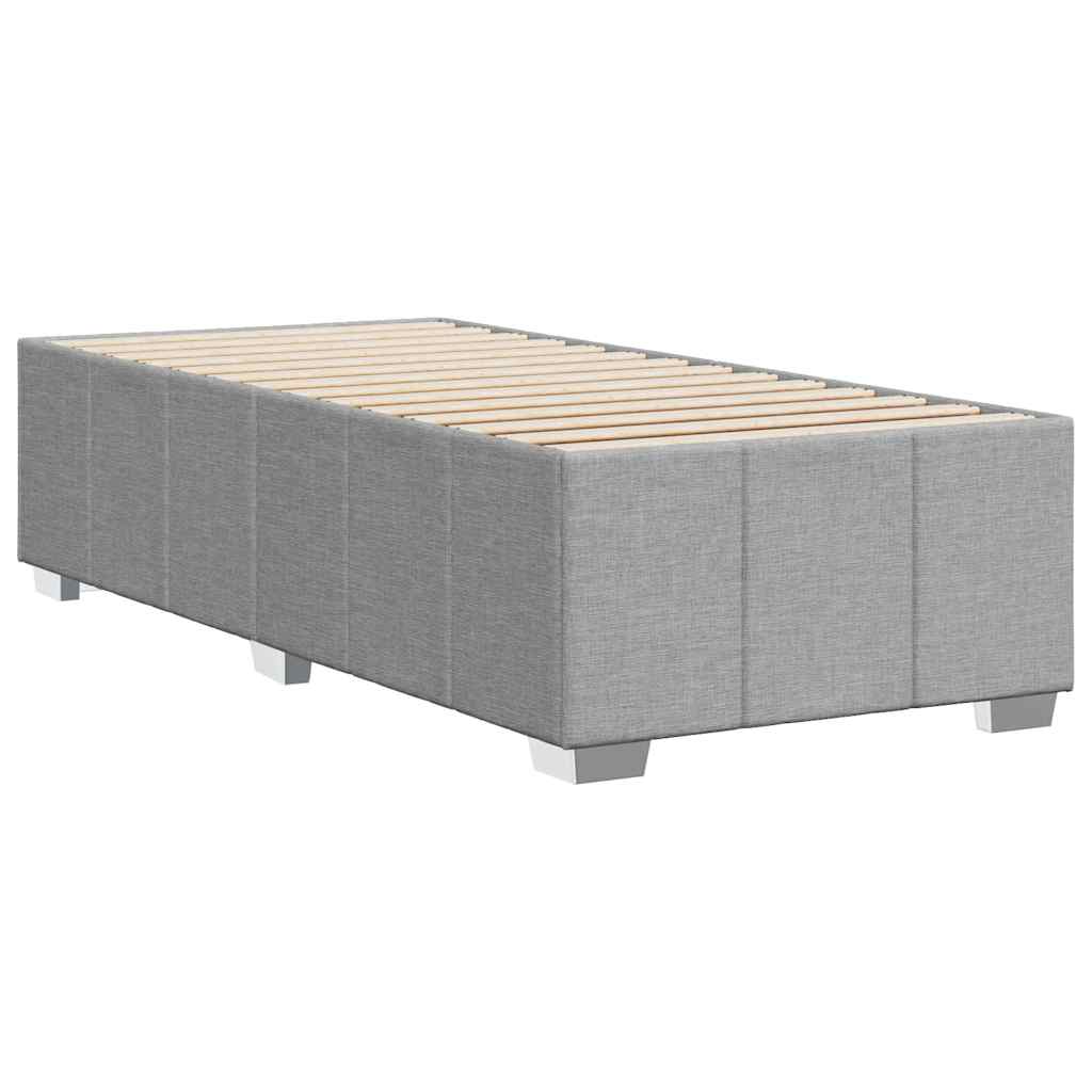 Cadre de lit sans matelas, en tissu, gris clair, pour la chambre, 100 × 200 cm - 6