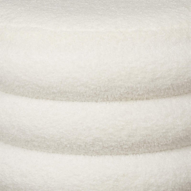 Pouf - Home Deco Factory - Freya - Rangement - Bouclette - Blanc - 6