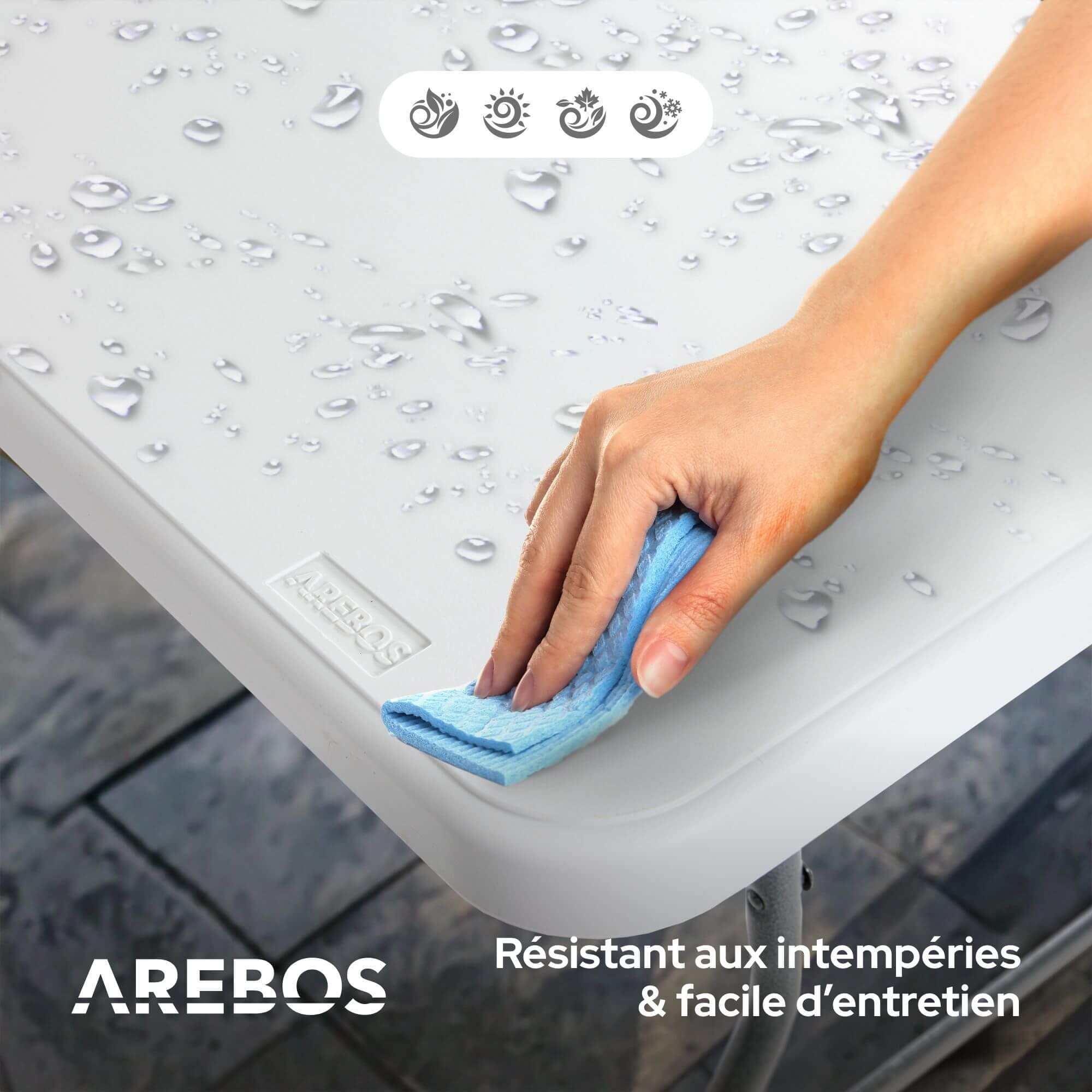 AREBOS Lot de 2 bancs pliants - Poignée de transport - 183 x 28 x 43 cm - Pour camping, jardin, fête, camping, tente à bière, banc de jardin, banc - 7