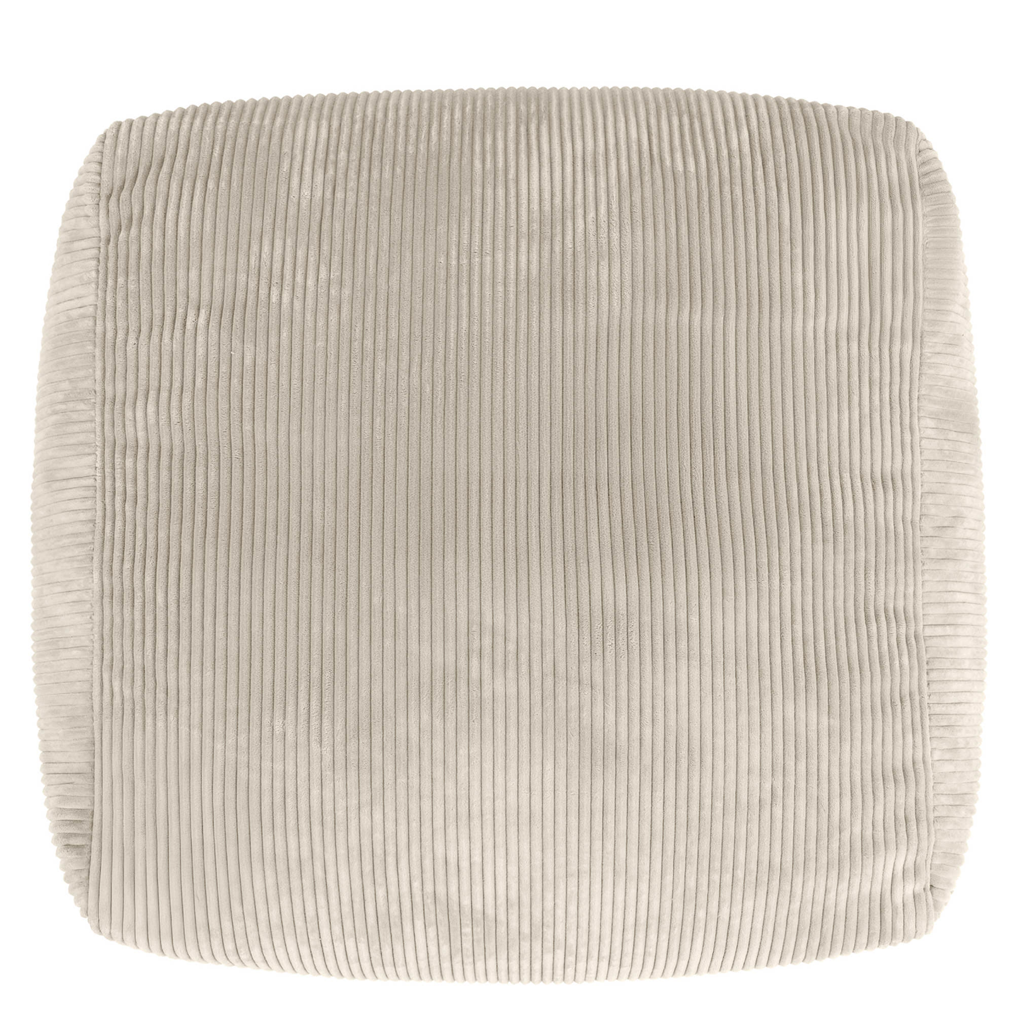 Pouf Icon repose-pieds modulaire en velours côtelé beige Oeko-Tex® - 5