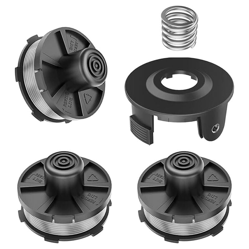Zestaw 3 szpul z nicią zamienną do podkaszarki Makita 18 V DUR181Z/DUR181RF/DUR181, zamiennik dla Makita 196146-9, pokrywa szpuli