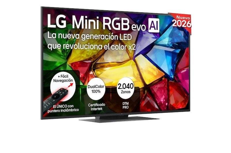 Lg  Tv 55Mrgb87b6b.aeu Webos 55 Mini Rgb 4K Ultra Hd, Dolby Vision Negros , Leroy Merlin