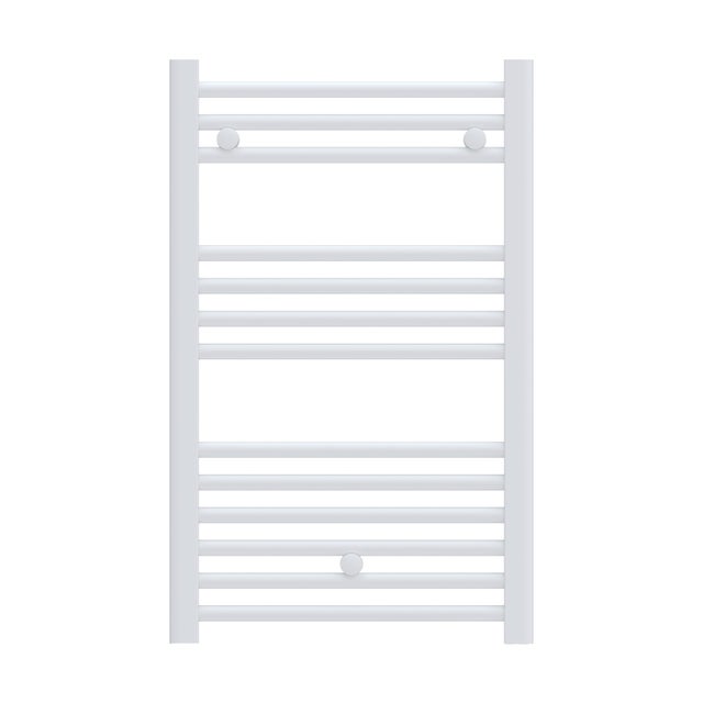 Fácula - Radiador Toallero DE AGUA Ocean Blanco 803x500mm | (NO Eléctrico) | 3 soportes+purgador | Conexiones 3x1/2