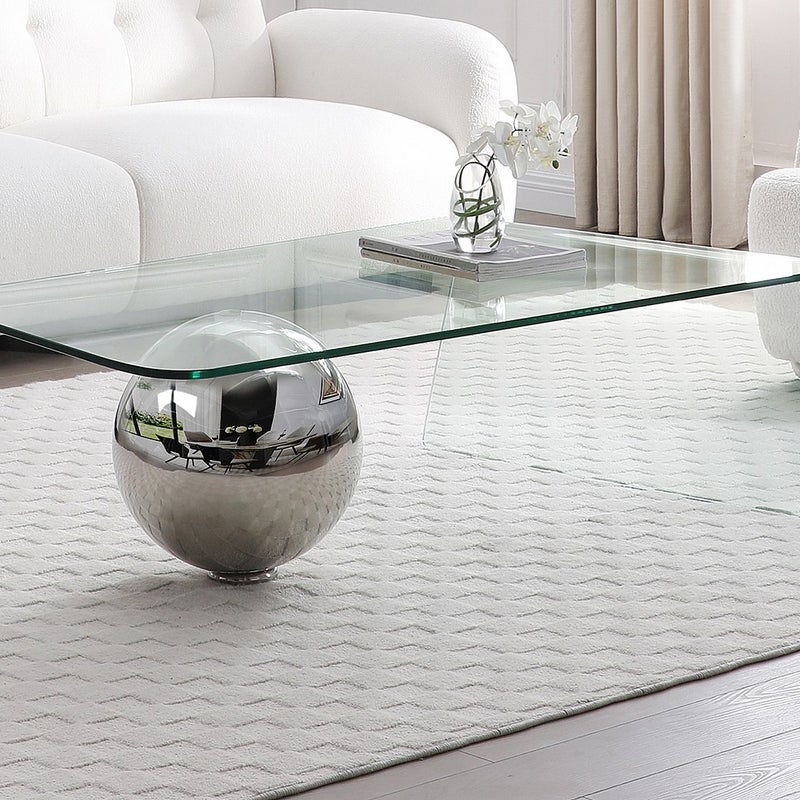 Stolik kawowy MUNDO - Szkło hartowane i stal