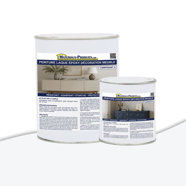 Peinture laque époxy meubles cuisine salle de bains rénovation décoration Kit de 10 Kg Blanc - PEINT76 - MATPRO