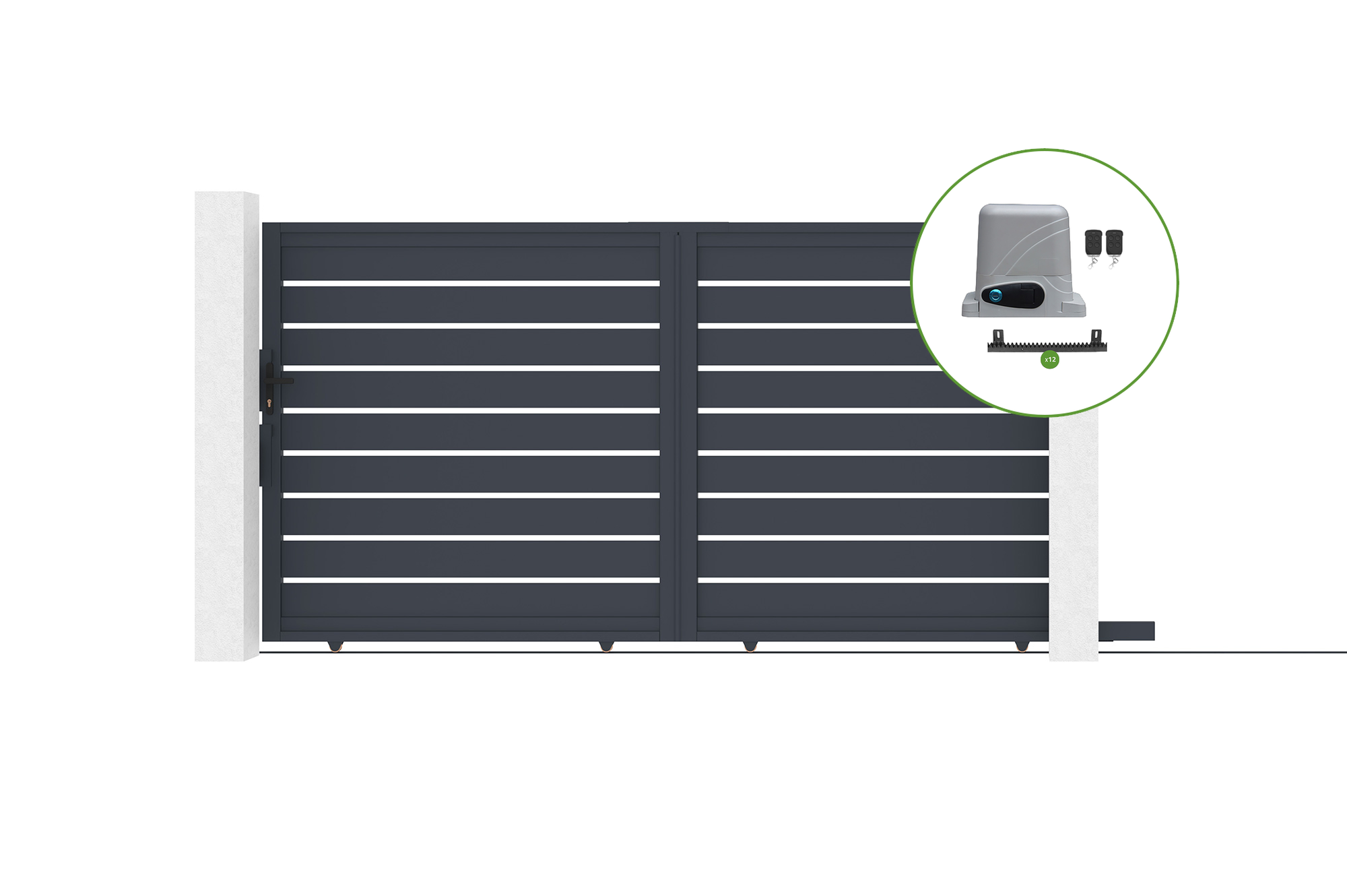 Elektryczna brama przesuwna 4m VOGEL 400C180 + napęd RANGER C300