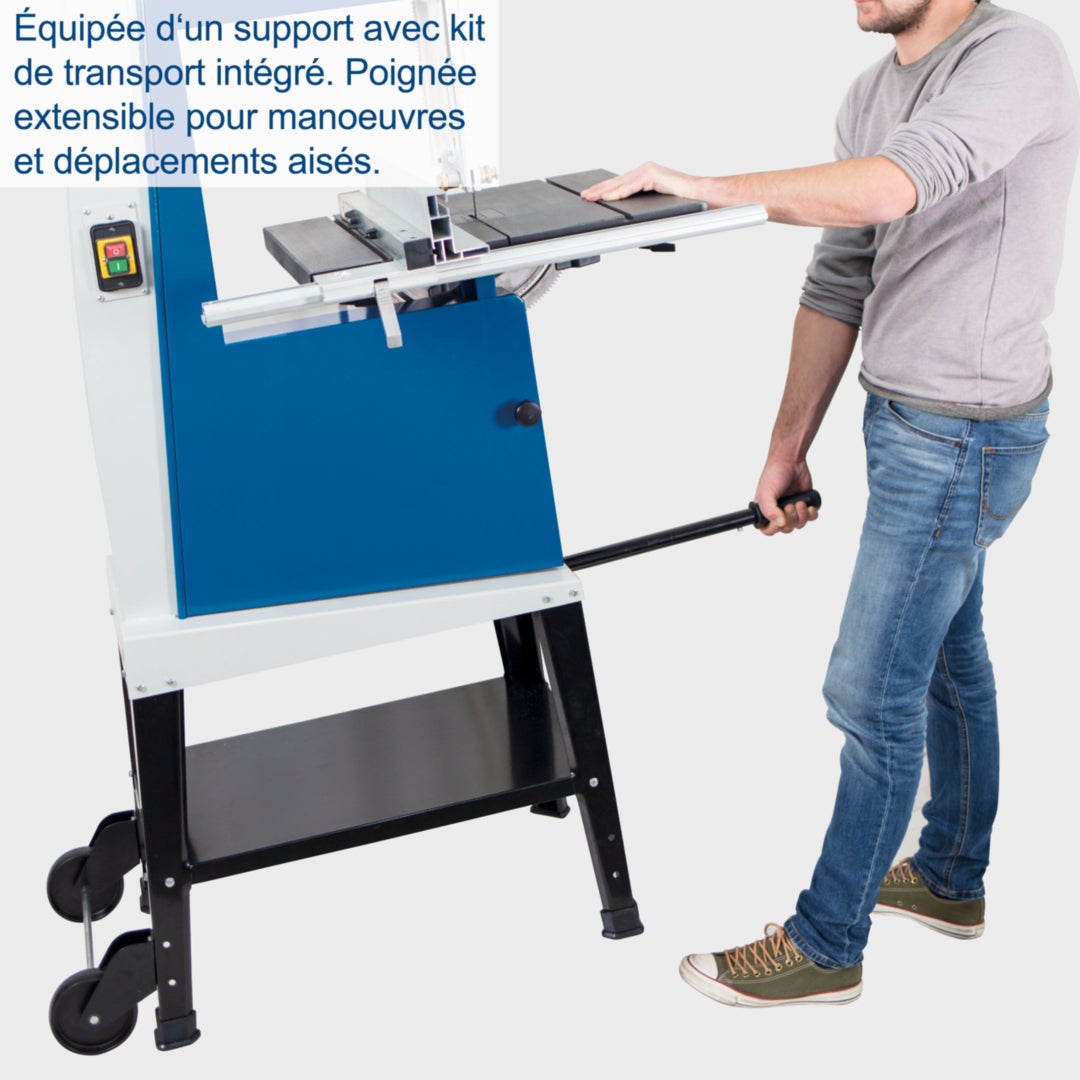 Scheppach Scie à ruban professionnelle BASA3 – 230 V – 800 W – Hauteur de coupe 205 mm – Largeur de coupe 306 mm – Vitesse 370-750 m/min - 2