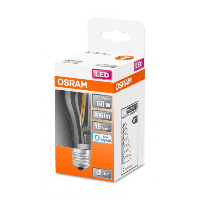 Osram 4058075466036 Led Cee 2021 A++ (a++ - E) E27 Forme Standard 7 W = 60 W Blanc Naturel (ø X L) 60 Mm X 104 Mm 1 - 5