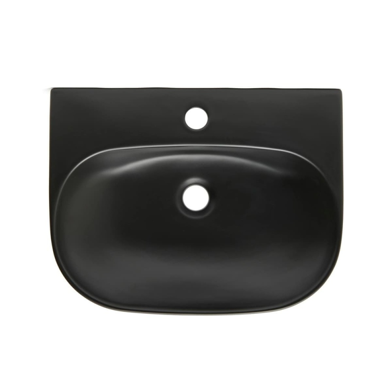 Lavabo SAT Brevis 50x38,5 cm sans trop-plein, noir mat (SATBRE5038RBKM) - 2