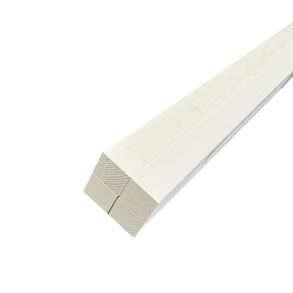 Lot de 4 tasseaux sapin du Nord prépeints blanc 2400 x 34 x 34 mm FSC MIXTE 70% - 2