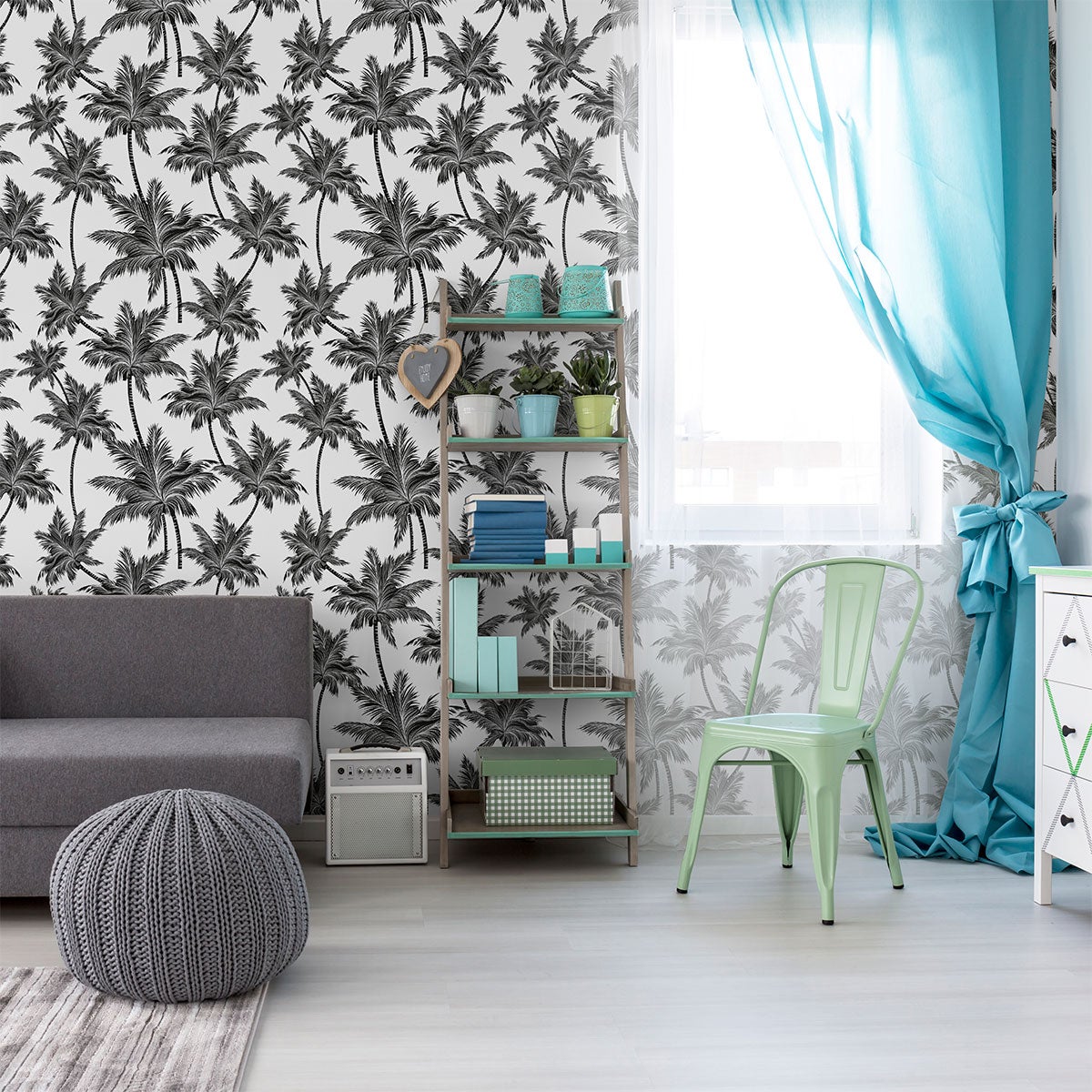 Adesivo carta da parati tropicale Rancagua - Sticker adesivo - adesivi murali - 40x40cm - 5