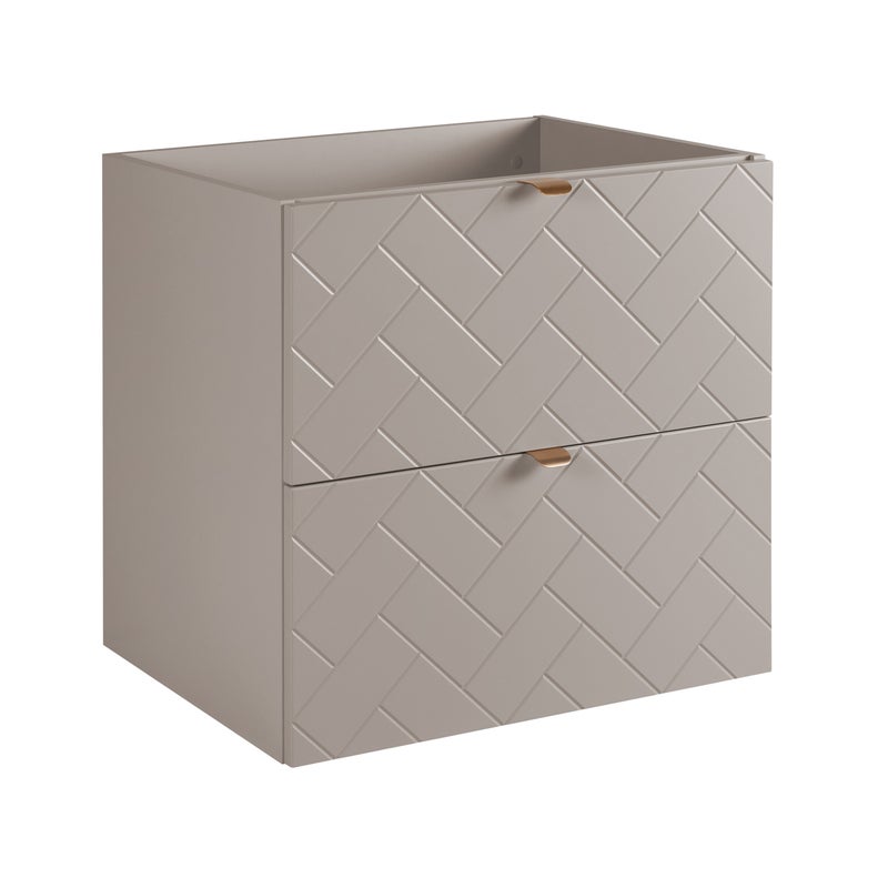 Szafka łazienkowa MADIS 60 cm kaszmir frezowane szuflady wisząca