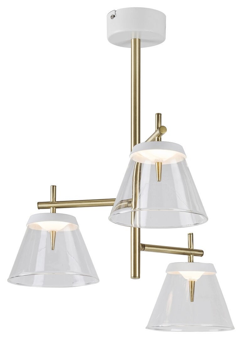 Lampa wisząca Aviana LED 18W Neutralna biel 1440lm biało-przezroczysta wym: 51,5 x 43,5 x 43,5 cm Rabalux