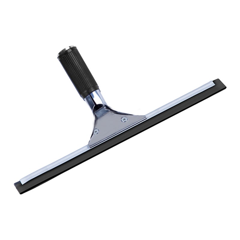 HIWARE Raclette de vitres multifonction en acier inoxydable pour portes de douche, salle de bain, fenêtre et vitre de voiture