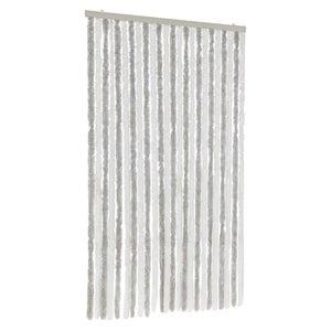 Rideau de Porte Chenille Florence Gris et Noir - MOREL - Mr.Bricolage